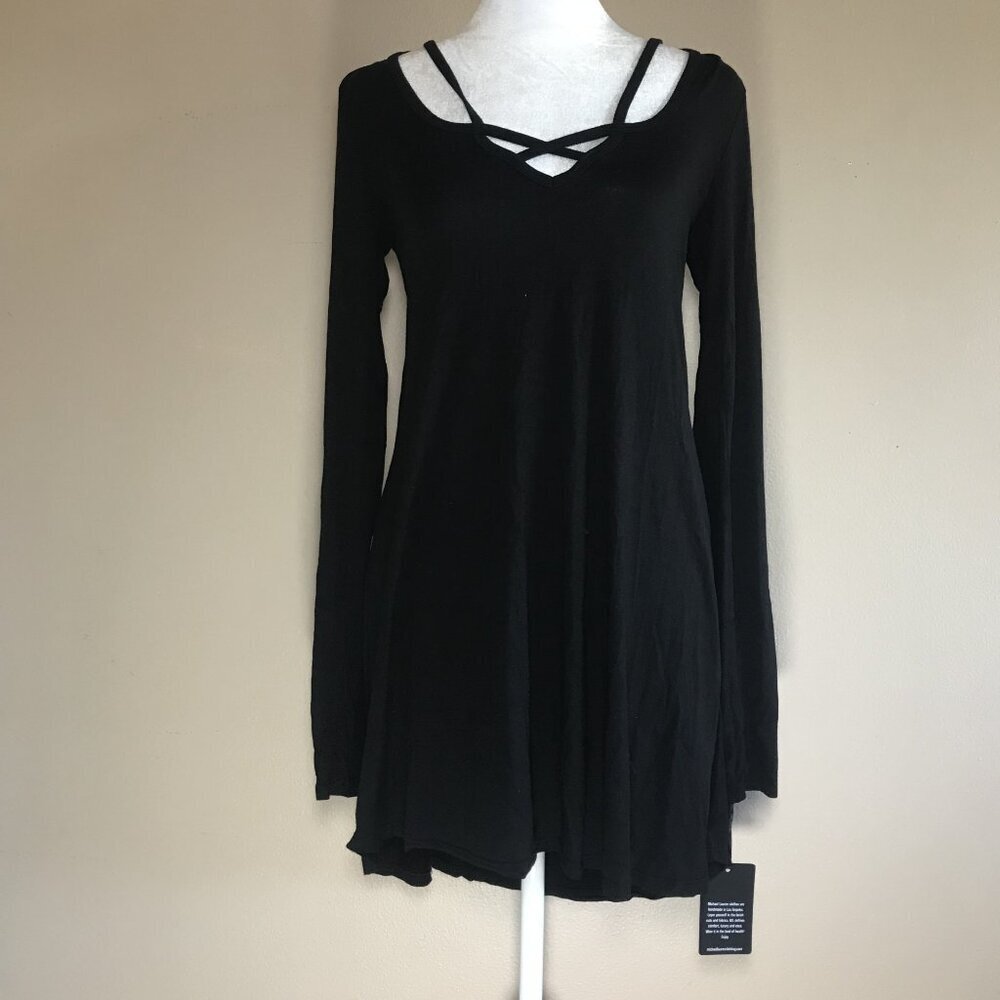 Michael Lauren black midi dress size M - NWT - Picture 1 of 9